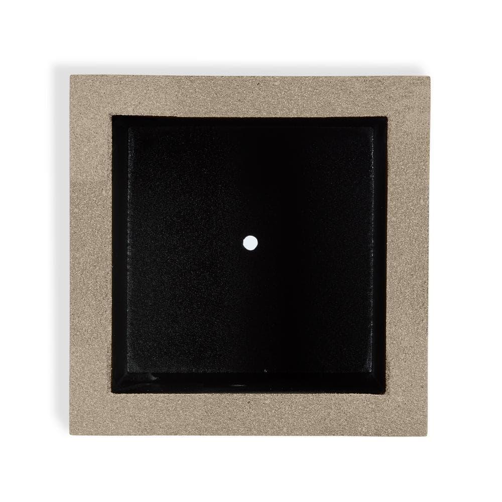 Monterrey Square 23 in. x 23 in. Sandstone Granite Composite Window Boxes & Troughs