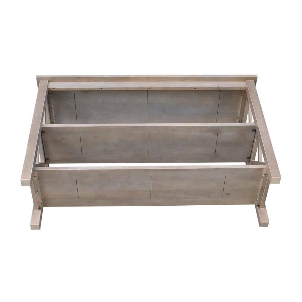 Hampton Console Table Washed Gray/Taupe - International Concepts: Solid Wood, Entryway, Foyer, Sofa Table