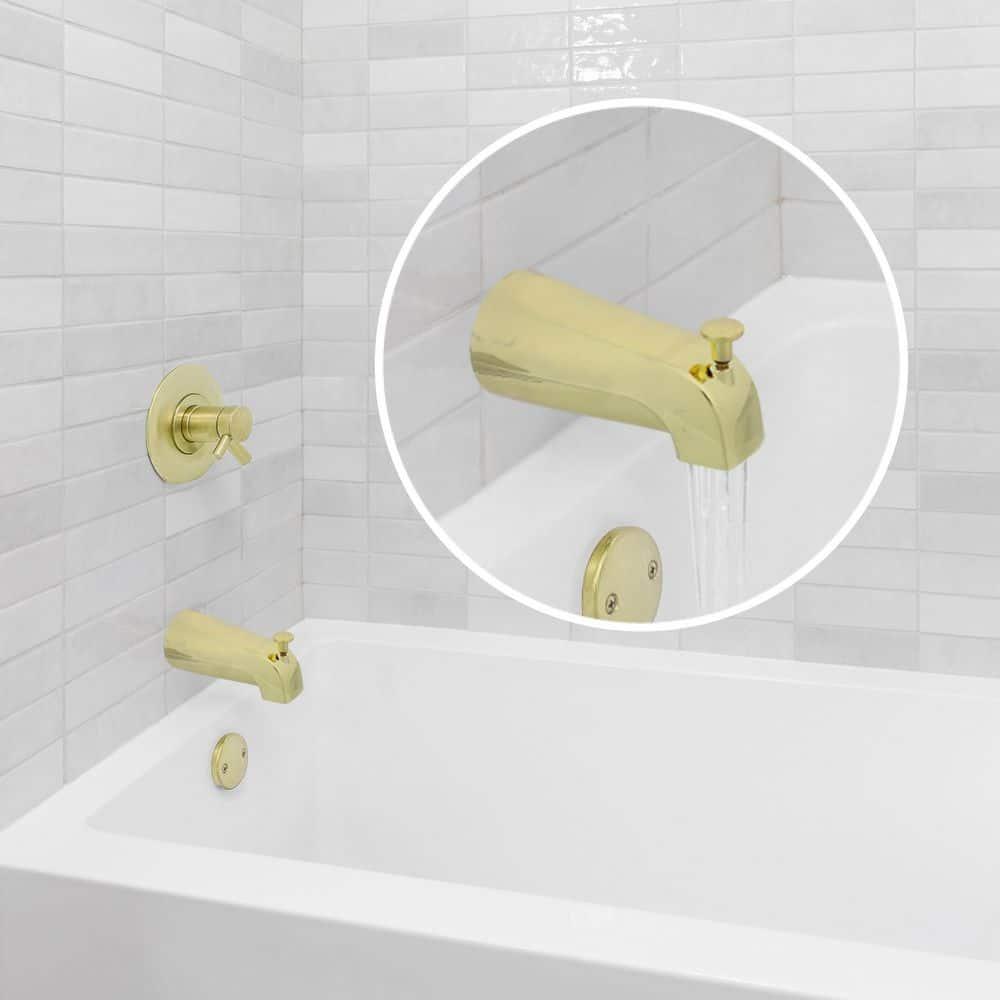 Danco 70-89265 Universal Tub Spout with Diverter, Polished Brass