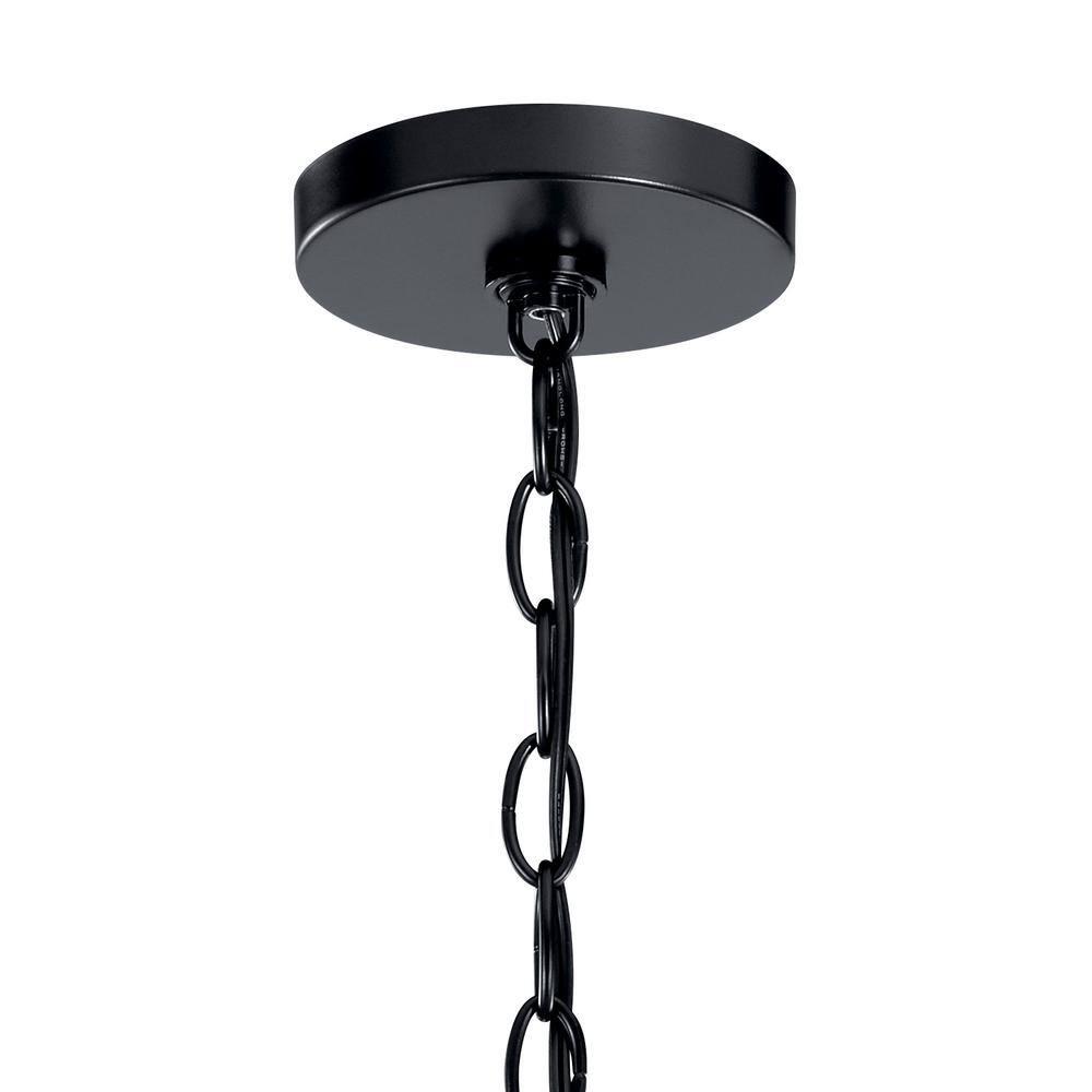 Capitol Hill Modern Black 6-Light Chandelier with Candle Sleeves