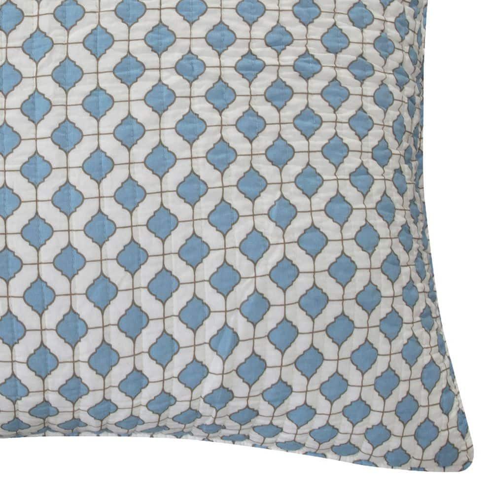 Palladium Grey Geometric  Euro Sham Set of 2 - Levtex Home