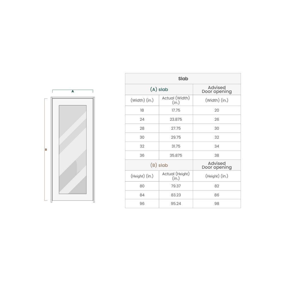 Belldinni Leora Paneled Manufactured Wood and Glass Standard Door Slab