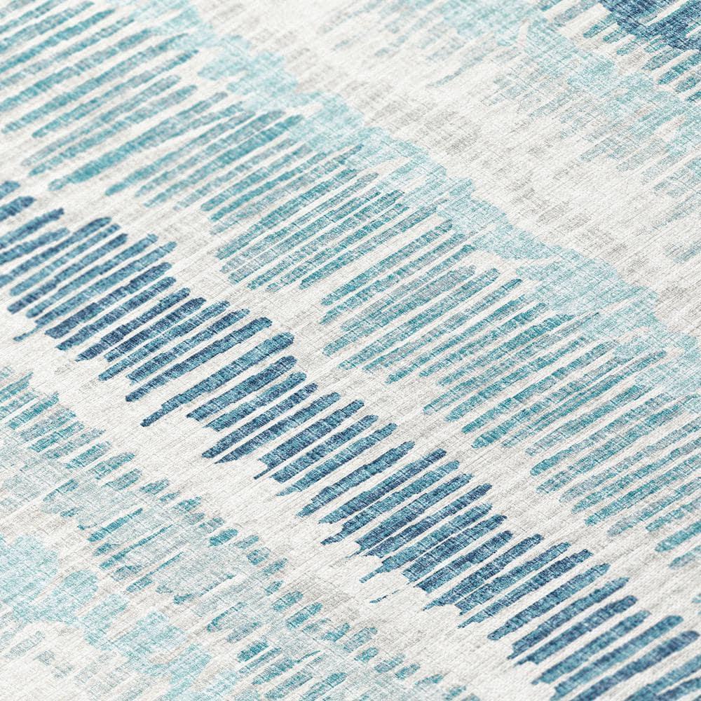 Addison Rugs Rylee ARY34 Blue Washable 10' x 14' Indoor Outdoor Area Rug, Easy Clean, Machine Washable, Non Shedding, Bedroom, Entry, Living Room, Dining Room, Kitchen, Patio Rug