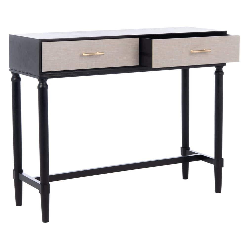 Estella 2 Drawer Console Table - CNS5731B - Black - Safavieh