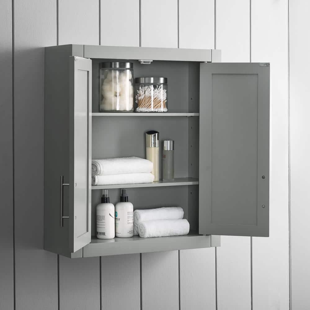 Savannah Wall Cabinet Gray - Crosley