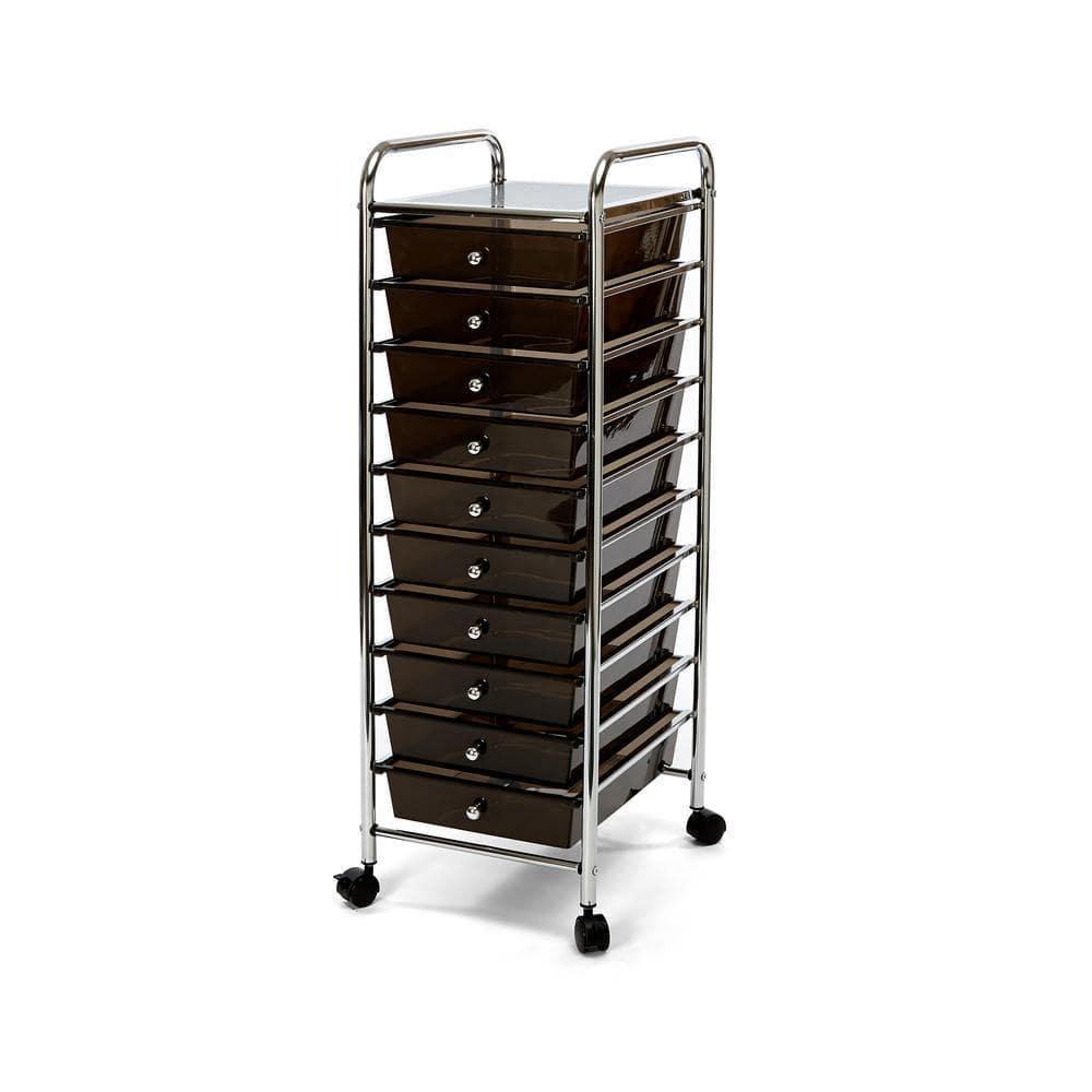 10-Drawer Organizer Cart, Black by Seville Classics