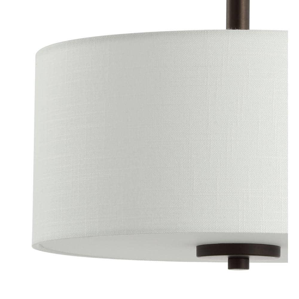 Marc 15" Metal LED Semi-Flush Mount, Oil Rubbed Bronze/White