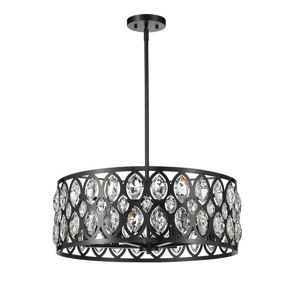 Z-Lite Dealey 6 - Light Chandelier in  Matte Black
