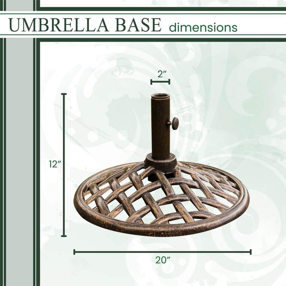 Cambridge Outdoor Iron Umbrella Base, Bronze
