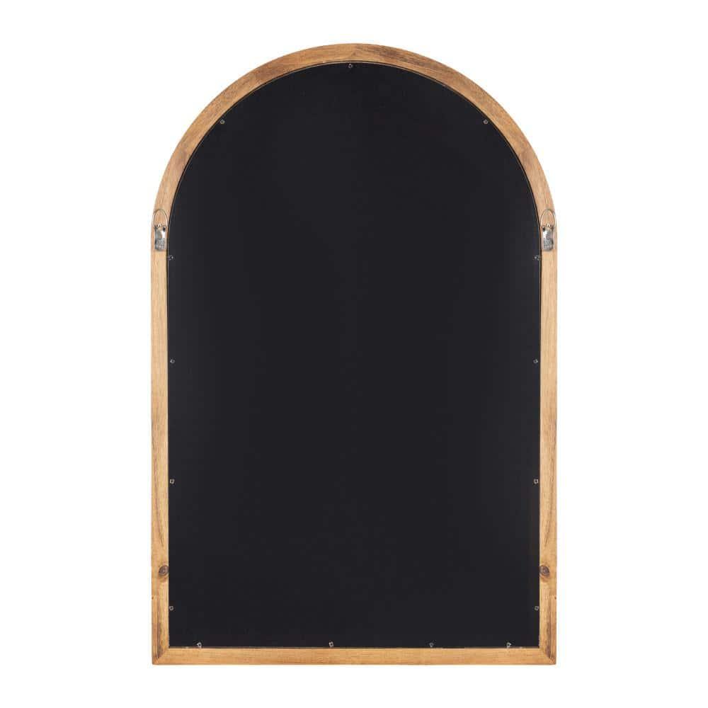 20"x30" Hatherleigh Arch Wood Wall Mirror Rustic Brown - Kate & Laurel All Things Decor
