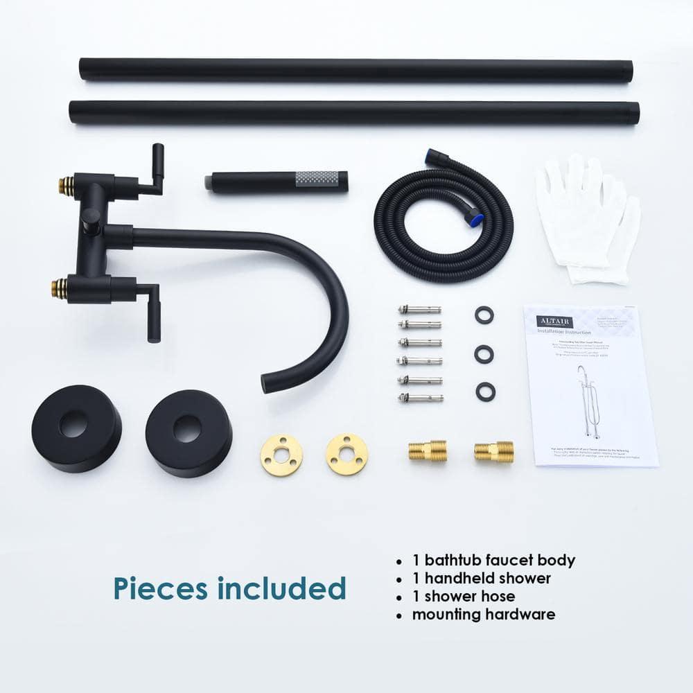 Gnosall 2 Handle Floor Roman Tub Faucet with Diverter