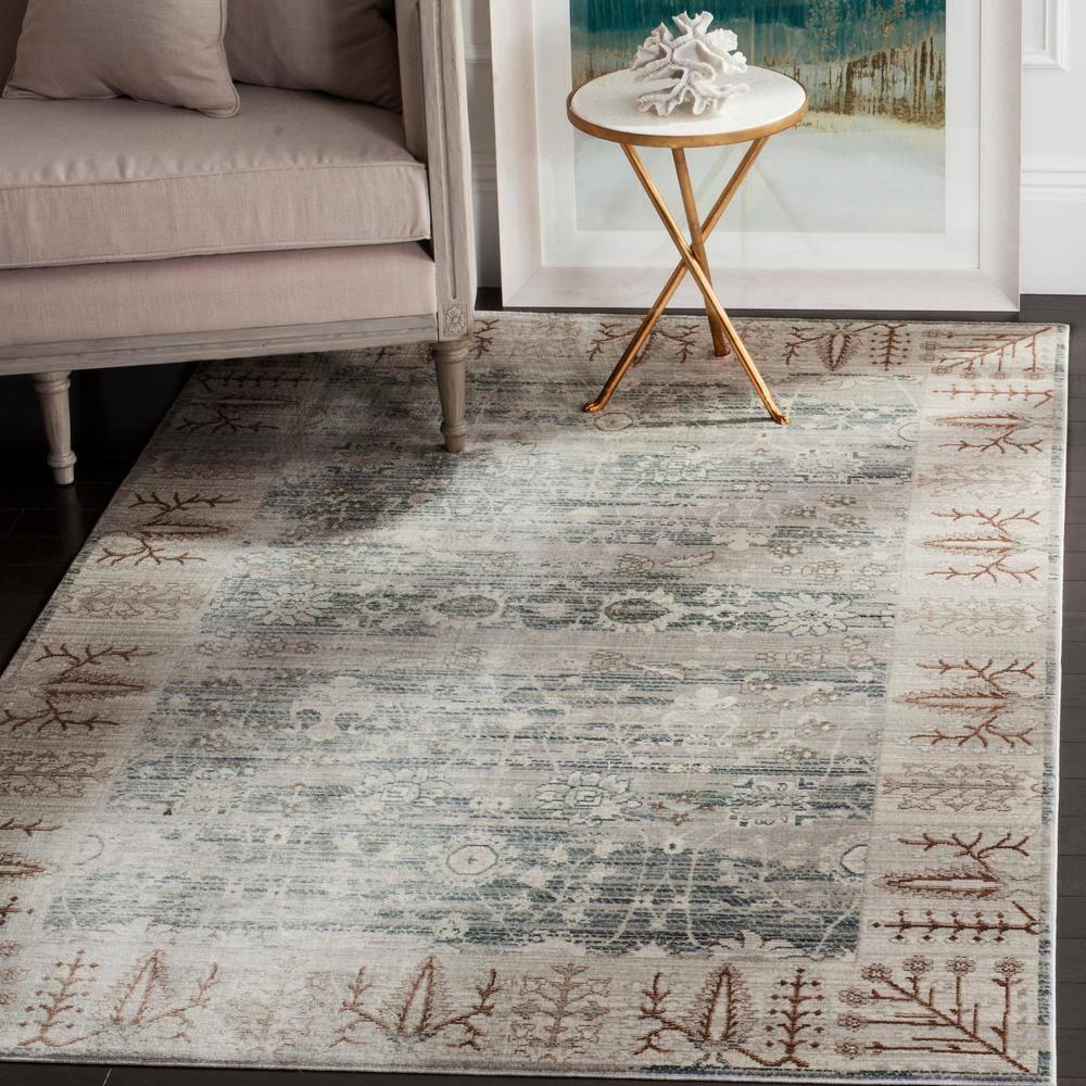 Gray Rectangular 8' x 10' Reversible Synthetic Rug