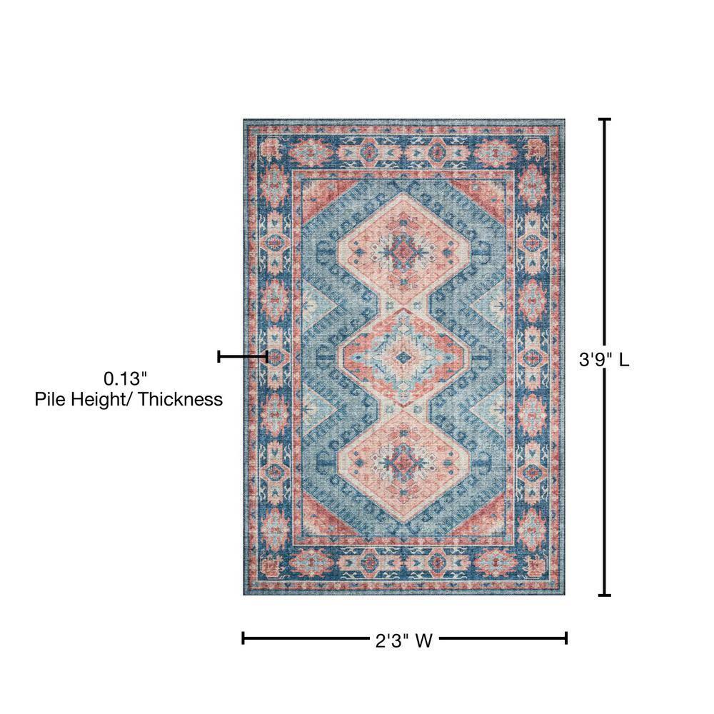 Loloi II Skye Oriental Turquoise / Terracotta Area Rug