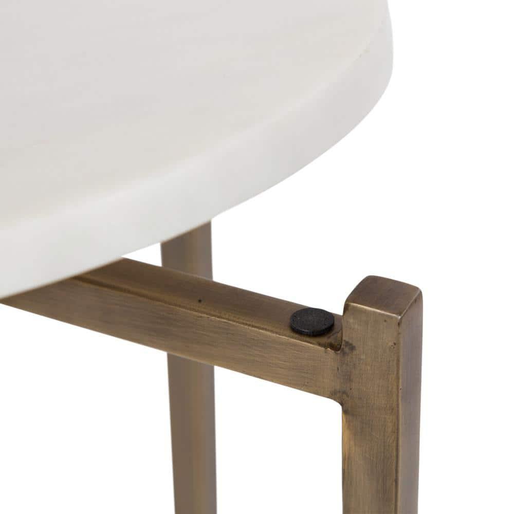 Kate and Laurel Moxley  Metal Tea Table, 11x11x25, Walnut Brown