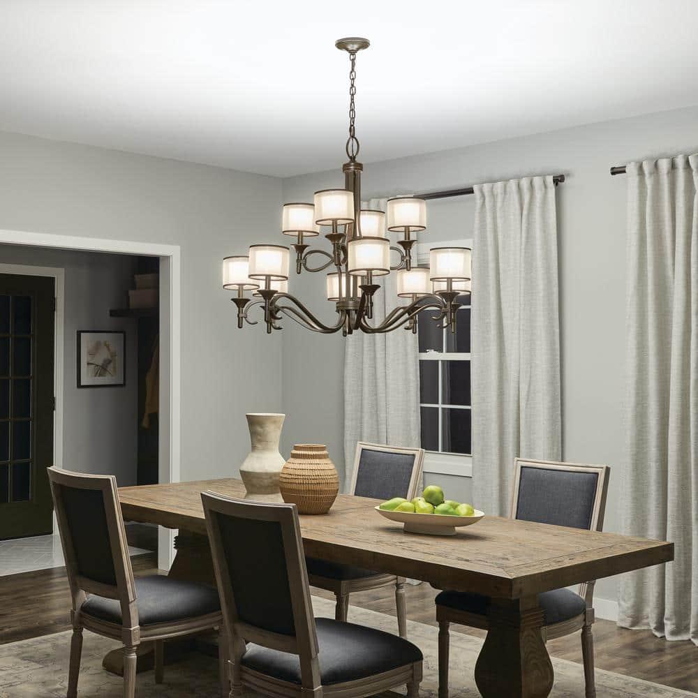Transitional Twelve Light Chandelier-Mission Bronze Finish Bailey Street Home 147-Bel-553124
