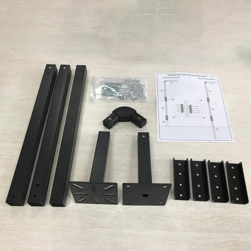 ALEKO 60.8'' H x 3.9'' W Black Metal Fencing Kits