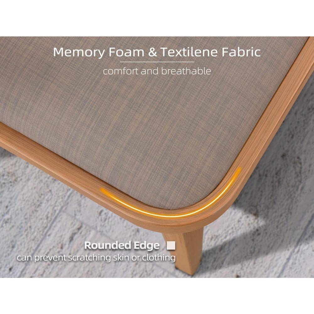 7-Piece Aluminum Wicker Dining Table and Chairs Patio Outdoor Dining Set Teak Patio Furniture Set with Cushions, Brown