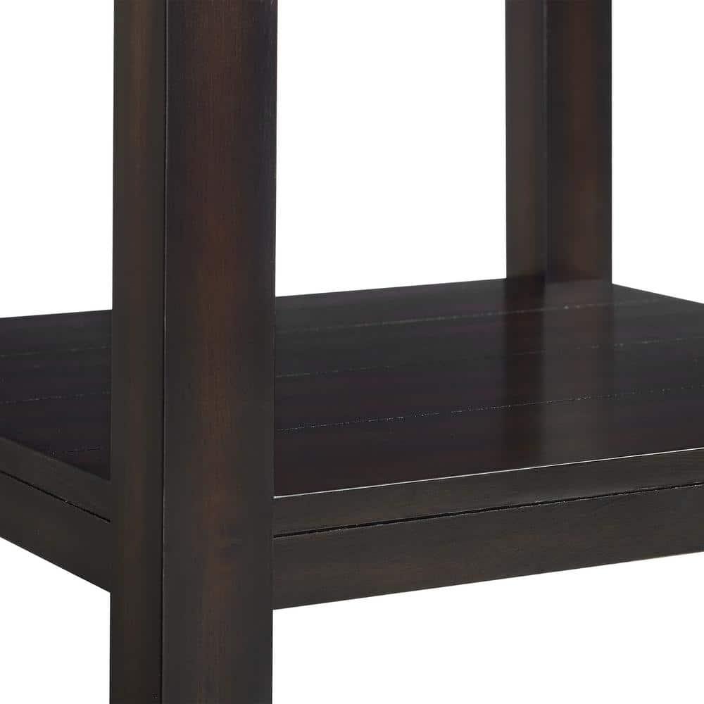 Picket House Furnishings Caleb 3 Piece Marble Top Coffee Table Set in Espresso