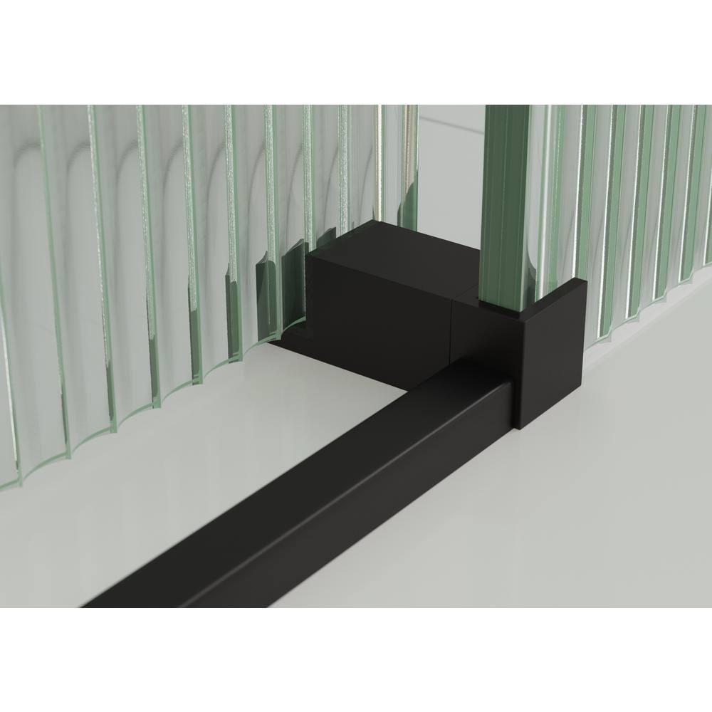 Galaxy 56 - 60 in. x 60 in. Fully Frameless Fluted Sliding Bathtub Door