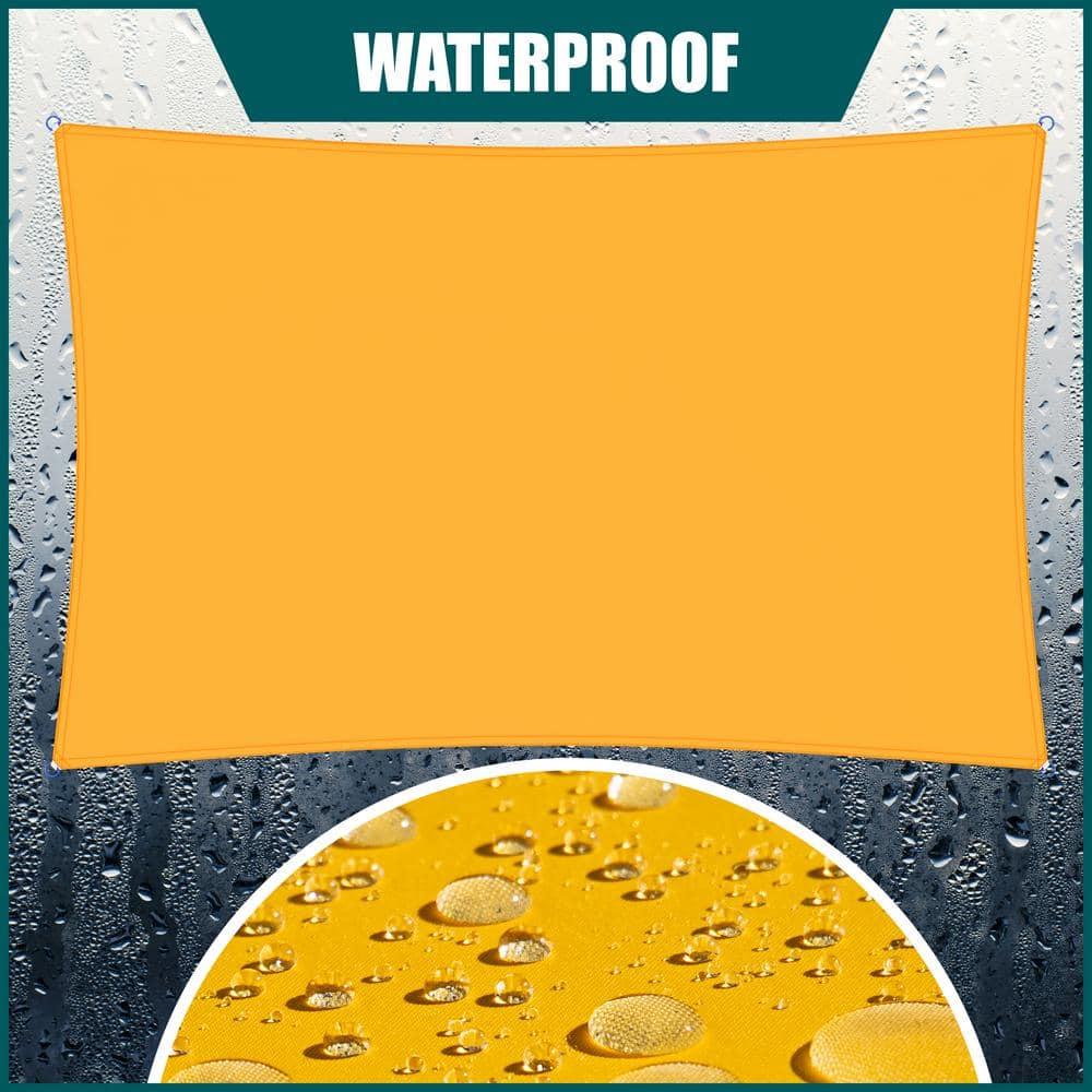 Waterproof 7 ft. x 12 ft. Rectangle Shade Sail - Yellow