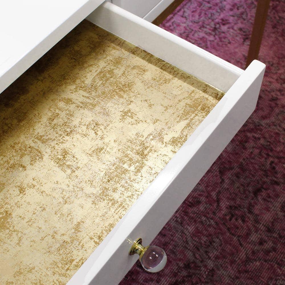 Tempaper & Co. Distressed Gold Removable Peel and Stick Wallpaper, Gold Leaf, 28 sq ft: Nursery, Botanical, Vinyl, Self-Adhesive