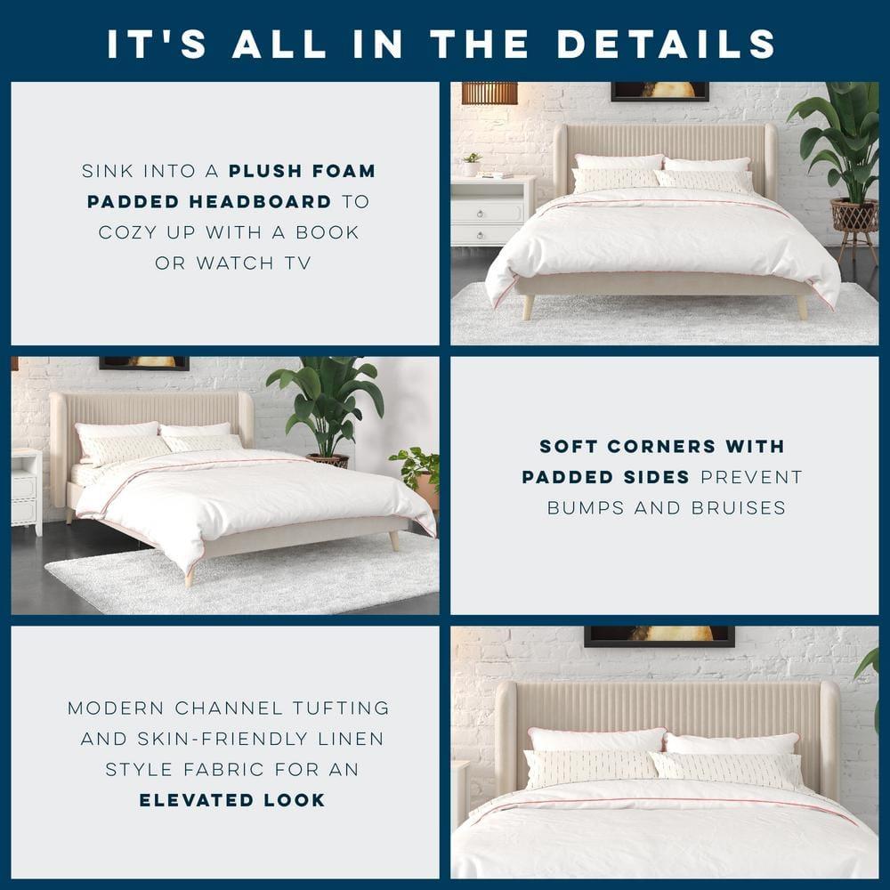 Holly Queen Size Upholstered Platform Bed