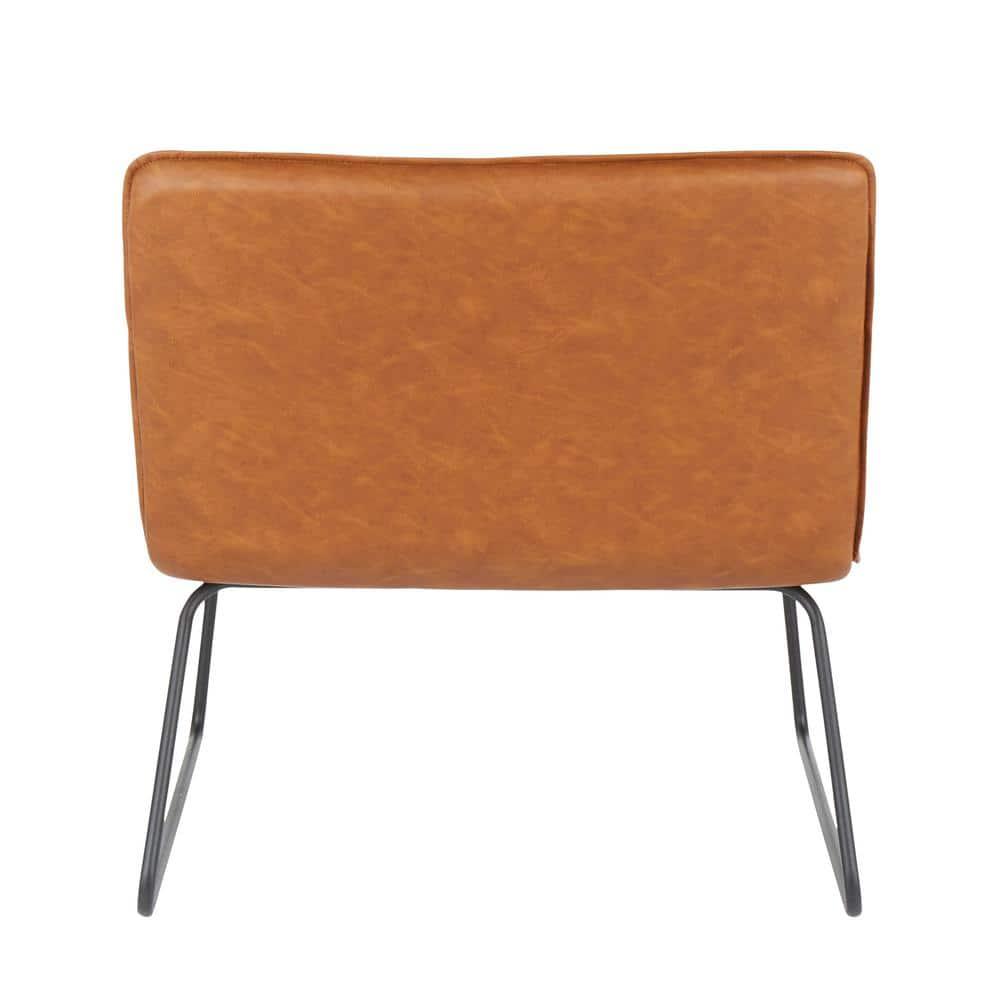 Spencer Faux Leather Armless Lounge Chair