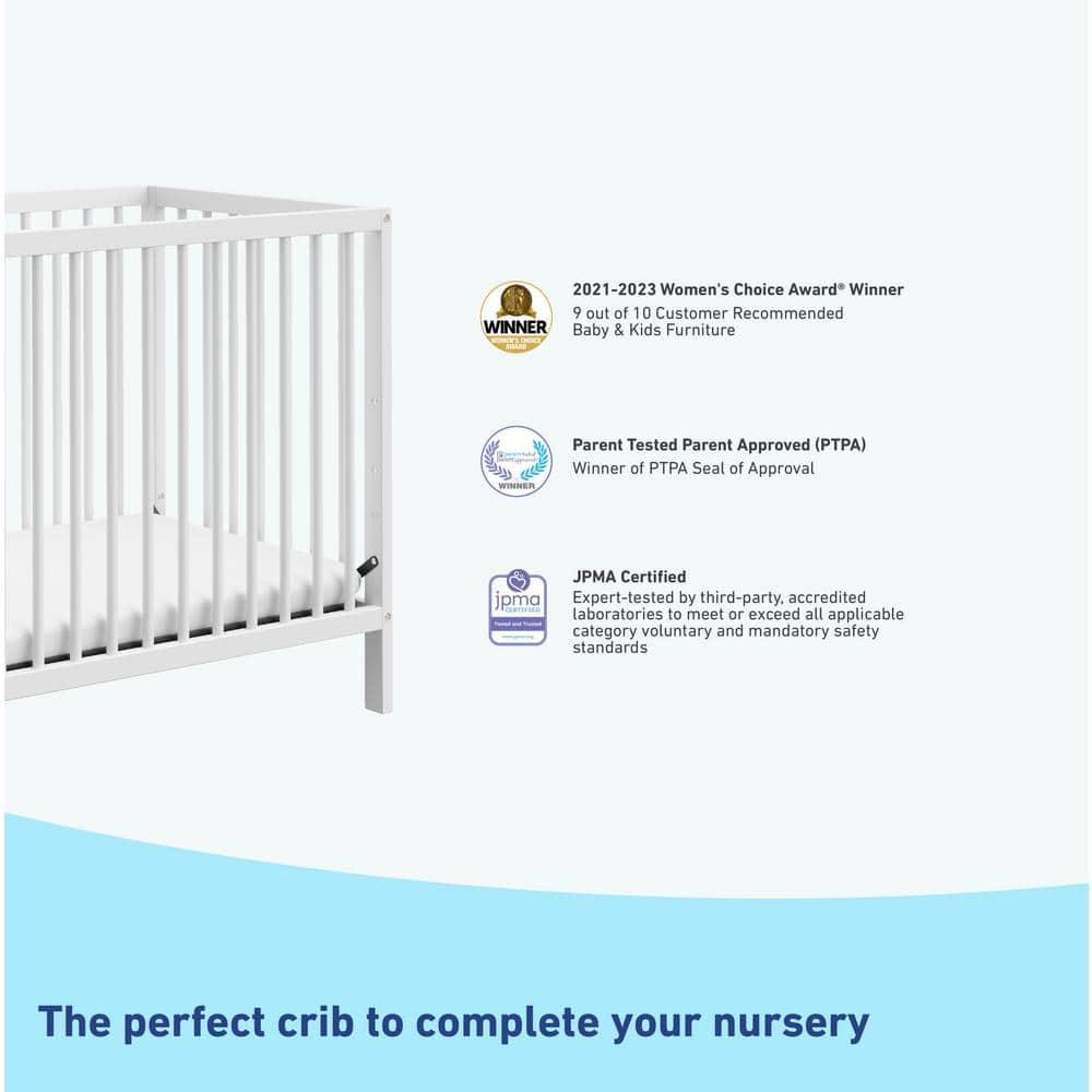 Teddi 4-in-1 Mini Convertible Crib with Mattress