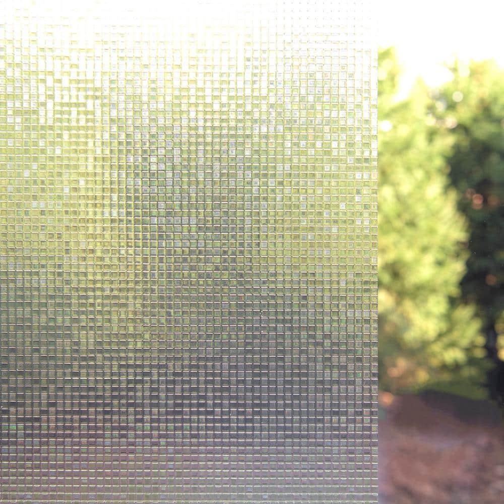 17.5 in. x 78 in. Square Pattern Decorative Window Film