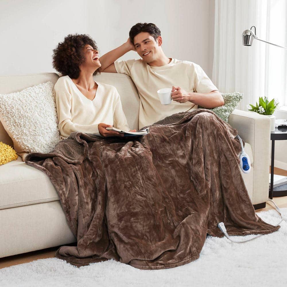 Beautyrest Beautyrest Heated Microlight to Berber Throw