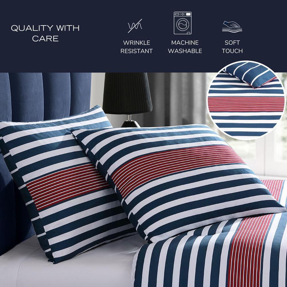 Nautica Nautica Kennedy Stripe Reversible Navy Comforter Set