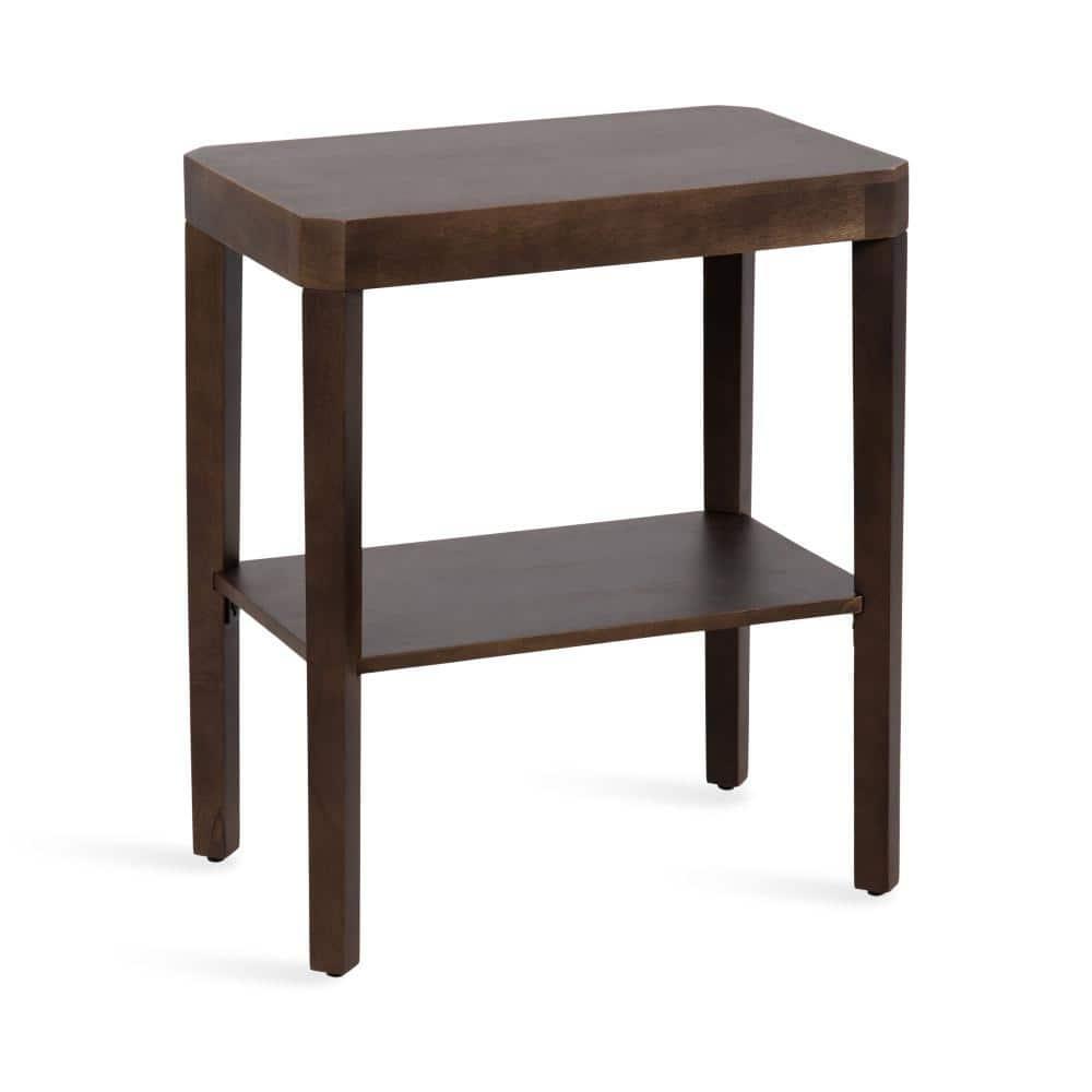 Kate and Laurel Talcott Wood Side Table, 22x14x26, Mocha