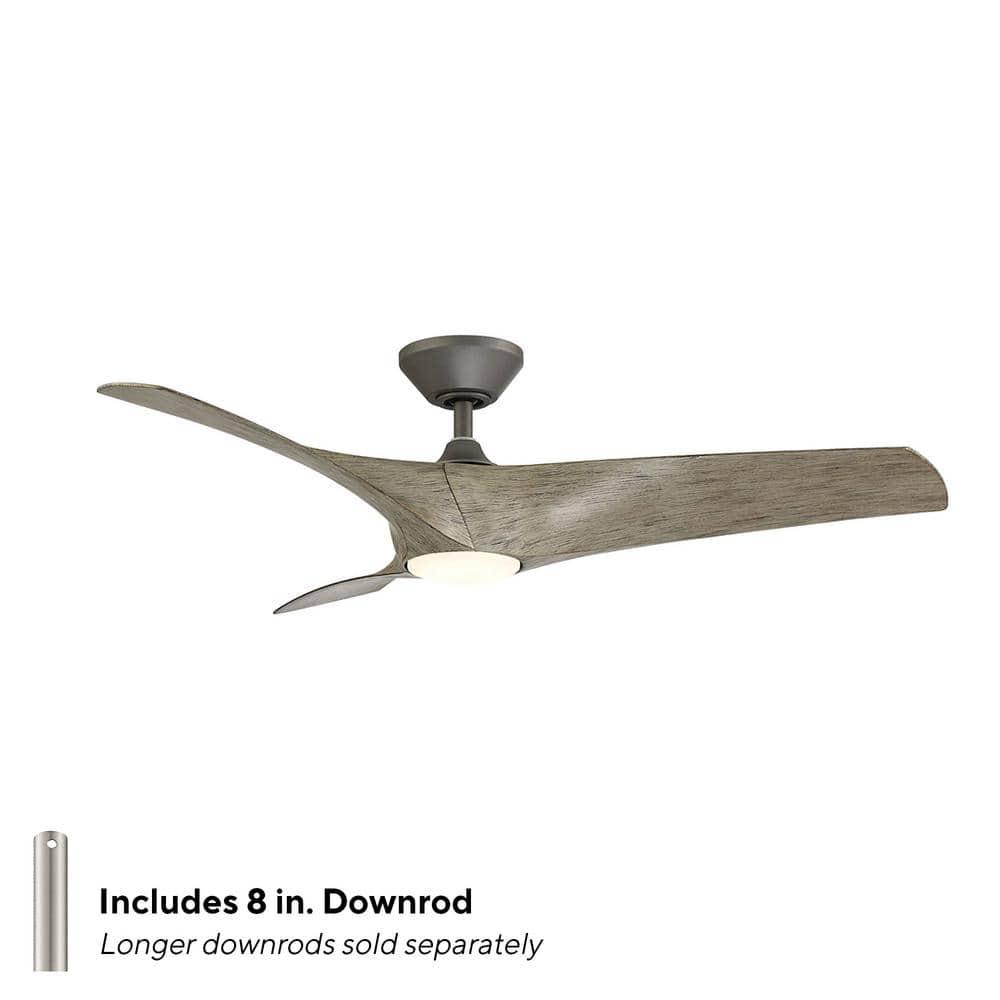 Modern Forms Zephyr 3 - Blade Outdoor/Indoor Smart Ceiling Fan with 2700K-3000K-4000K-5000K Selectable LED Light Kit and Remote Control Included