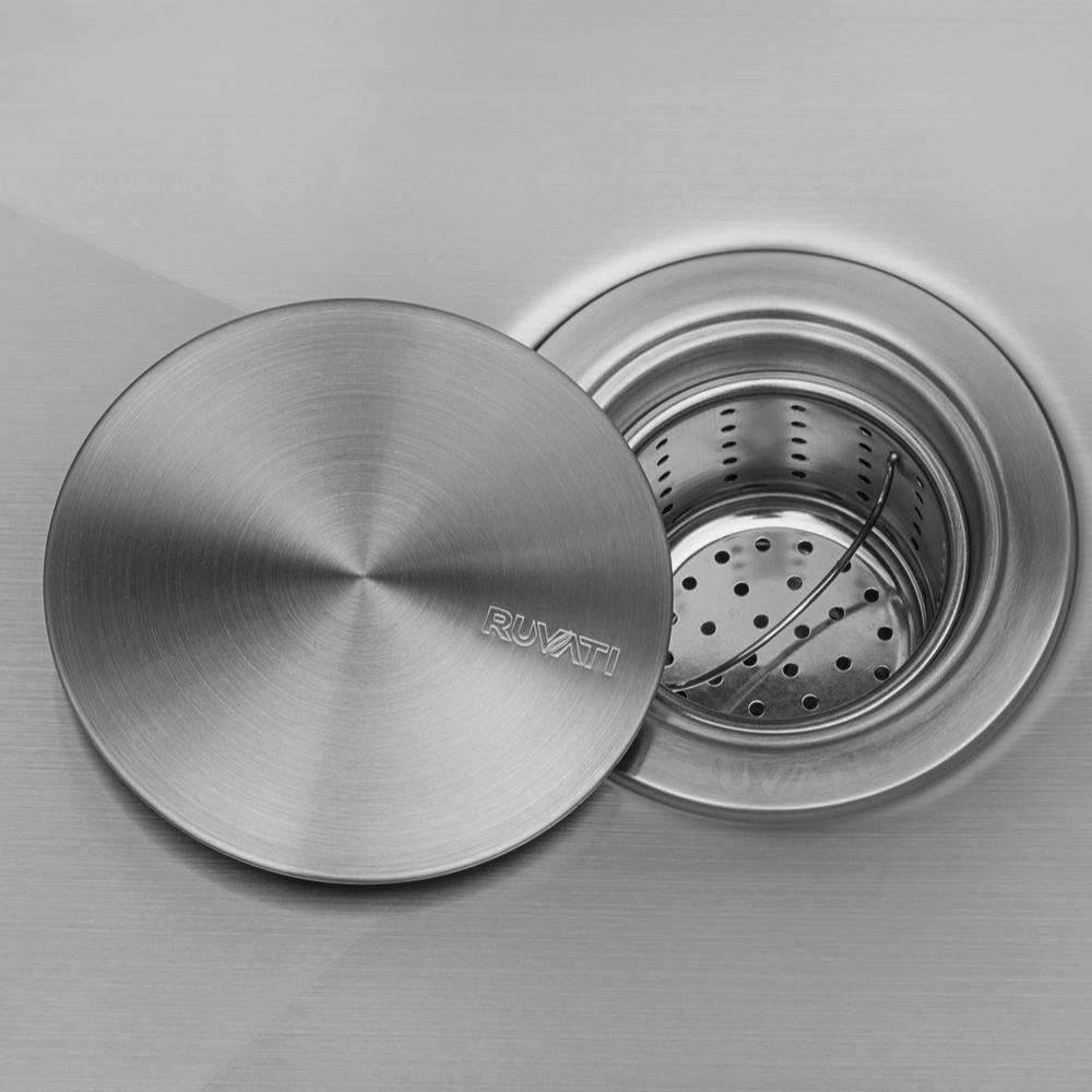 Ruvati 45-inch Workstation Two-Tiered Ledge Kitchen Sink Undermount 16 Gauge Stainless Steel
