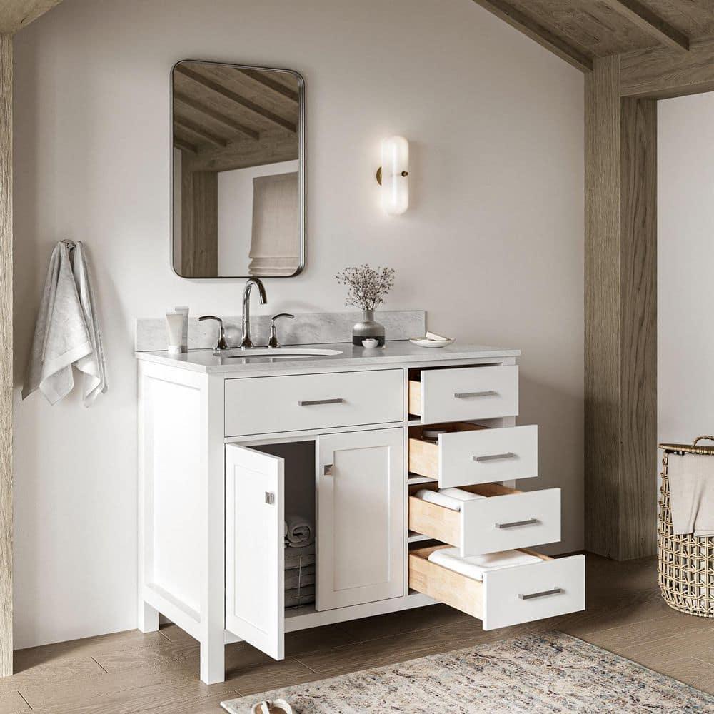 Ariel H036slcqrvo Bristol 36" Free Standing Single Basin Vanity Set - White