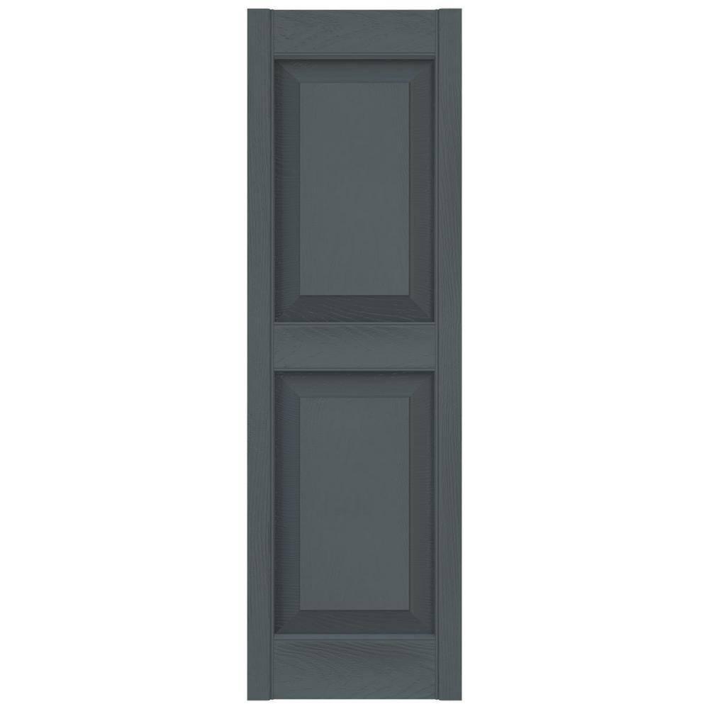 Builders Edge Builders Edge, TailorMade Two Equal Panels, Raised Panel Shutters, Includes Matching Installation Spikes (Per Pair)