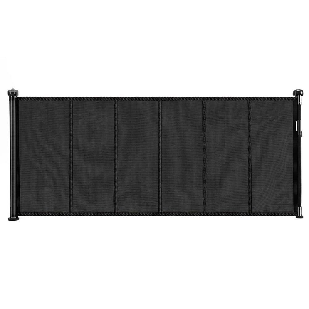 VEVOR VEVOR Retractable Gate Black Plastic Wall Mounted Pet Gate