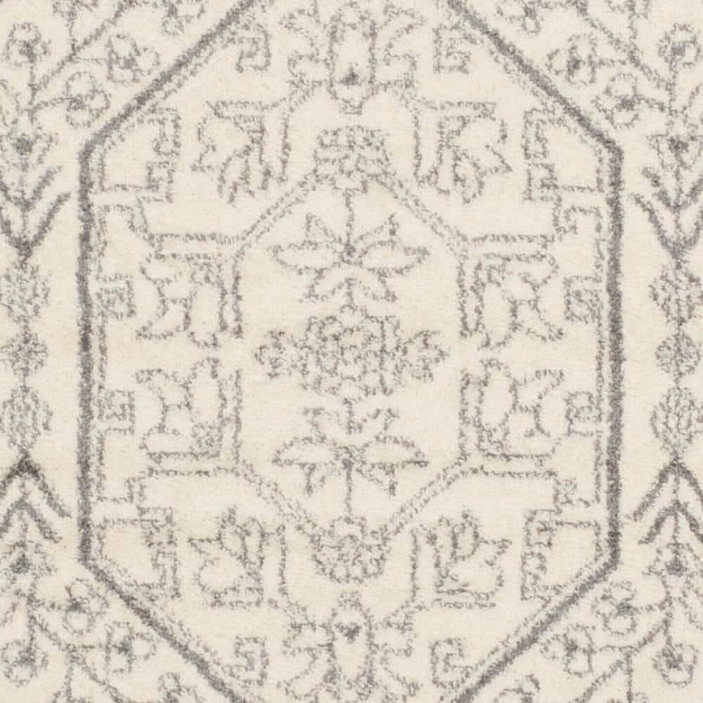 Adirondack ADR108 Power Loomed Area Rug - Ivory/Silver - 6'x9' - Safavieh.