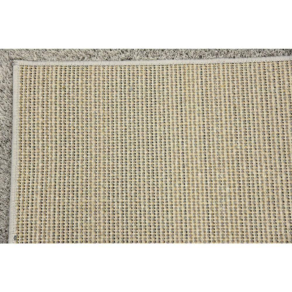 Nuloom Neva Solid 4x6 Shag Indoor Area Rug for Living Room Bedroom Dining Room Nursery, Grey/Ivory