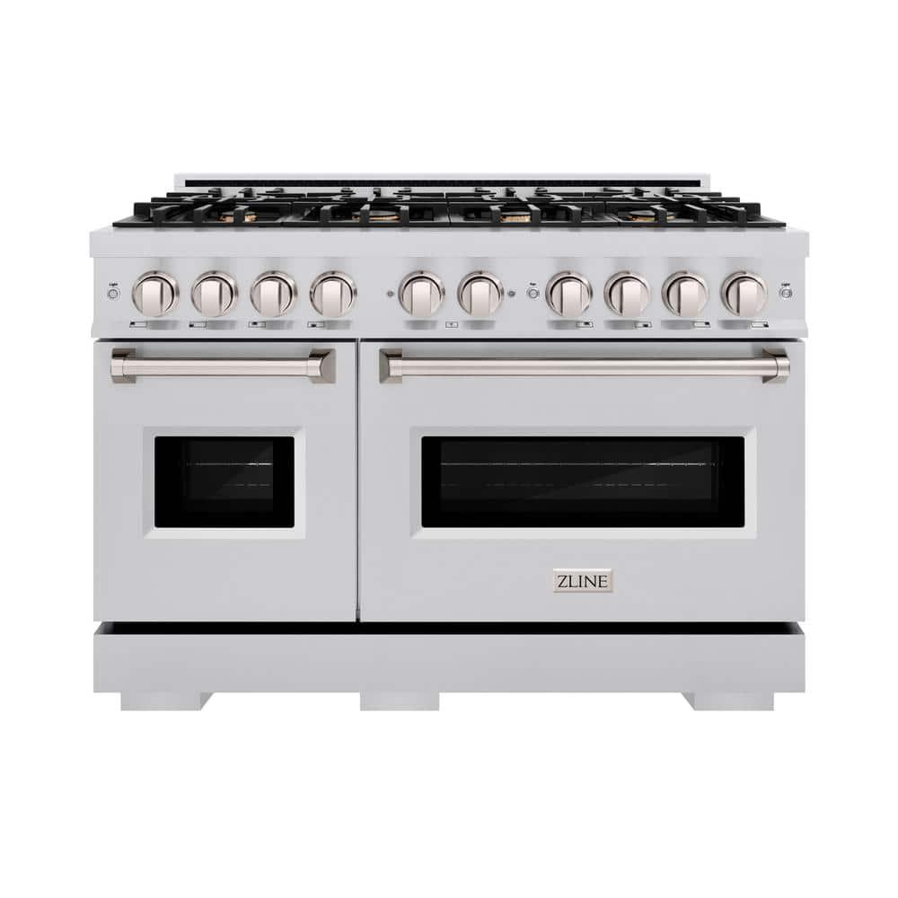 ZLINE ZLINE Autograph Edition 48 in. Classic Dual Fuel Range w/ 8 Burners & Accents CDR-BR-48