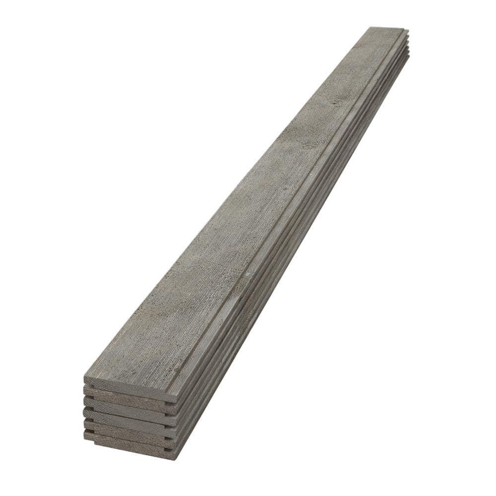 Edge Edge 1 in. x 6 in. x 8 ft. Rustic Collection Shiplap Pine Board (Set of 6)