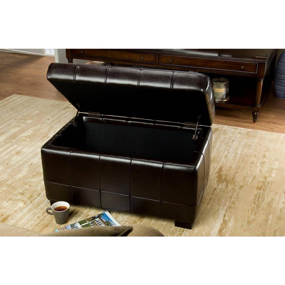 Small Manhattan Storage Bench - Brown - Safavieh