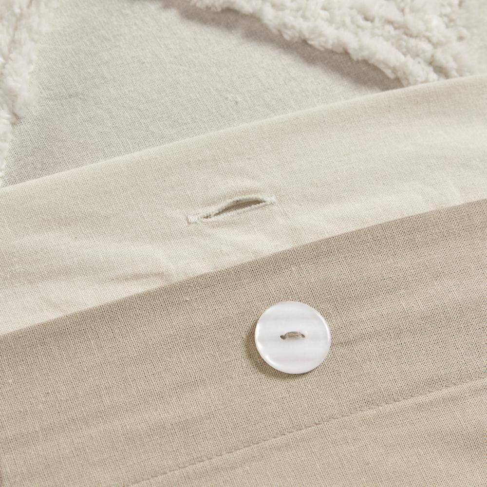 INK+IVY Mila Cotton Duvet Cover Set with Chenille Tufting