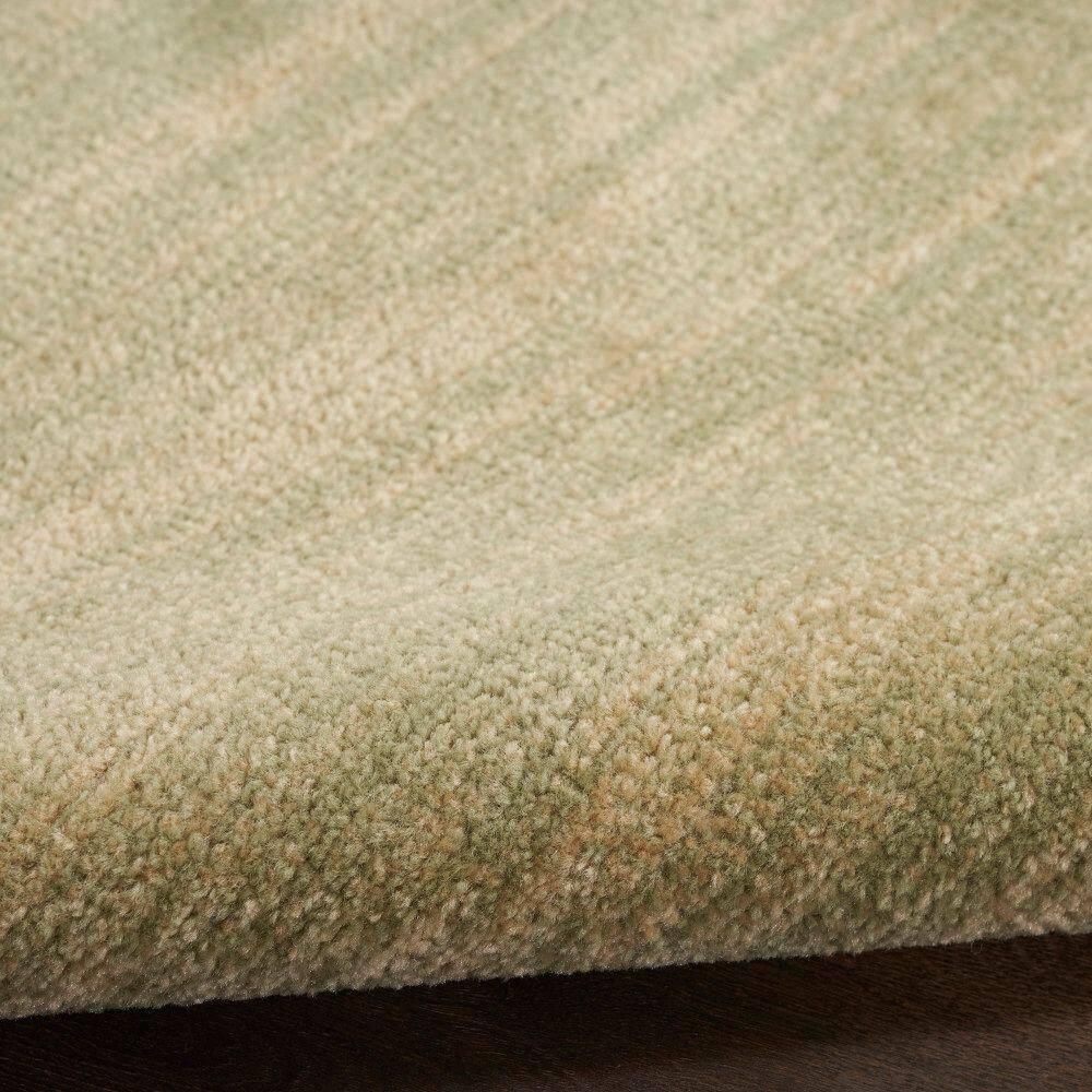 Nourison Essentials Solid Indoor/Outdoor Area Rug Green Gold 8'xRound