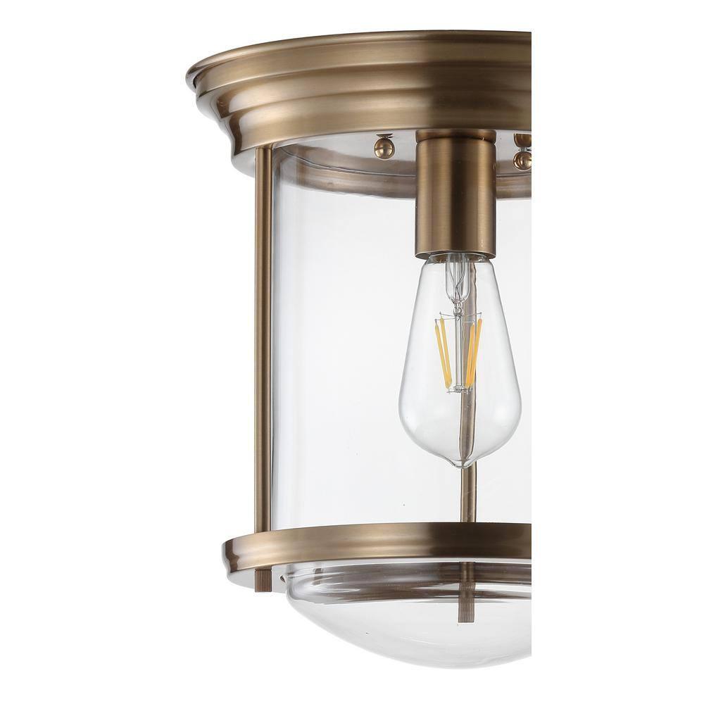 JONATHAN Y JYL7440C Savannah 10.25" Metal/Glass LED Flush Mount, Traditional,Transitional, Dimmable, 2700K Cozy Warm Light Kitchen,Hallway,Bathroom,Stairwell, Chrome
