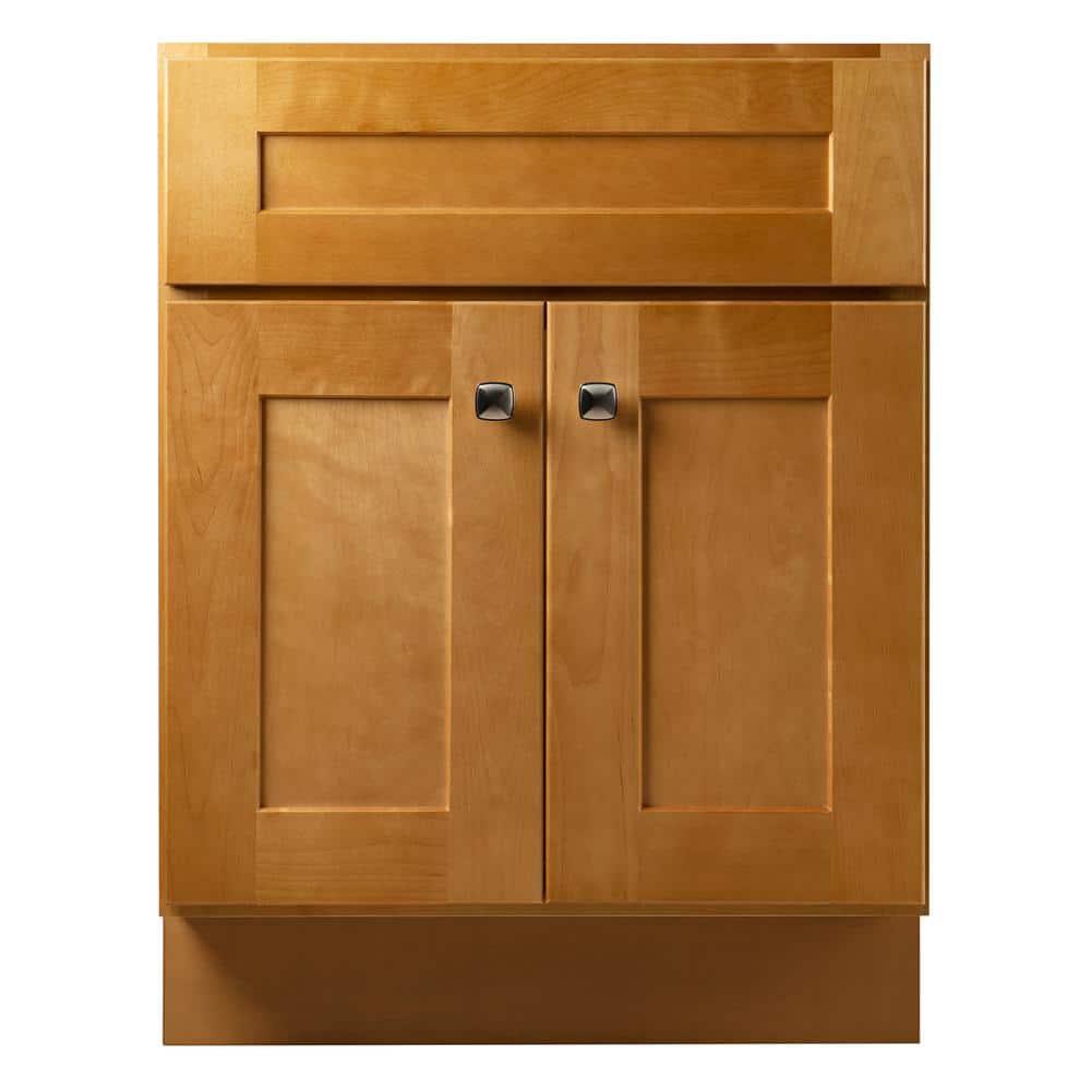 Latitude Run® Brookings 24 Inch Bathroom Vanity, Ready to Assemble, Solid Wood, Sherwin Williams® Gray – Design House, 587071