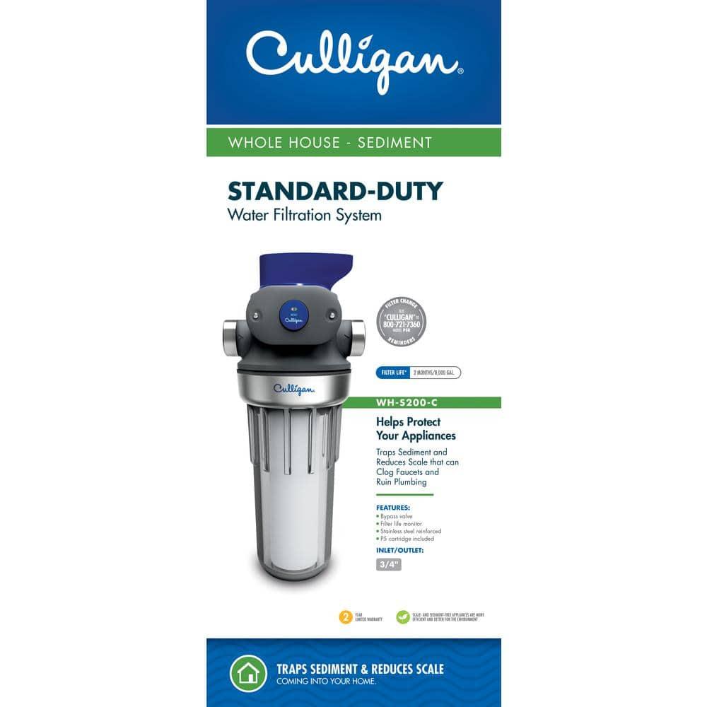Culligan Whole House Sediment Water Filter: Filters Unpleasant Tastes & Odors, Mercury, Lead, Chlorine, 8000 Volume Capacity