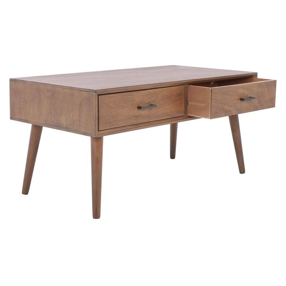 Mozart Mid-Century Coffee Table - Brown - Safavieh