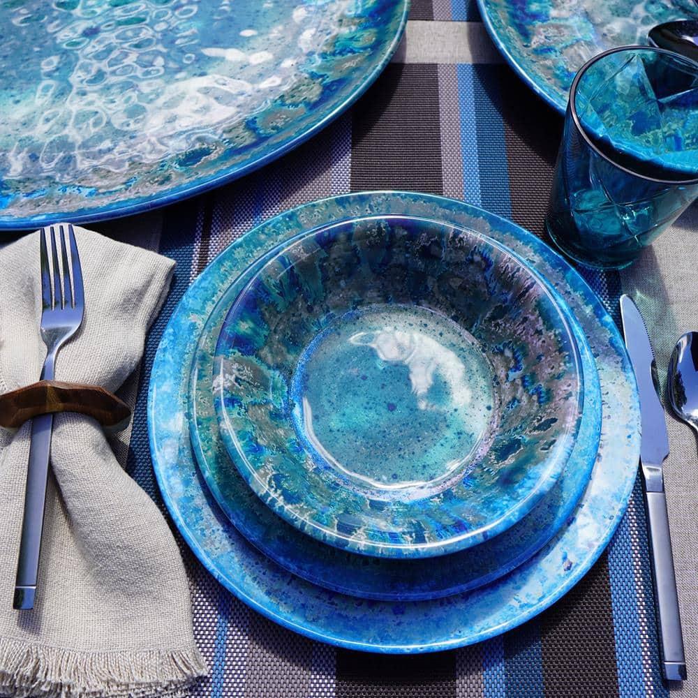 Certified International Certified International Radiance 12 Piece 100% Heavyweight Melamine Dinnerware Set, Service for 4 (Available in TEAL or CREAM)