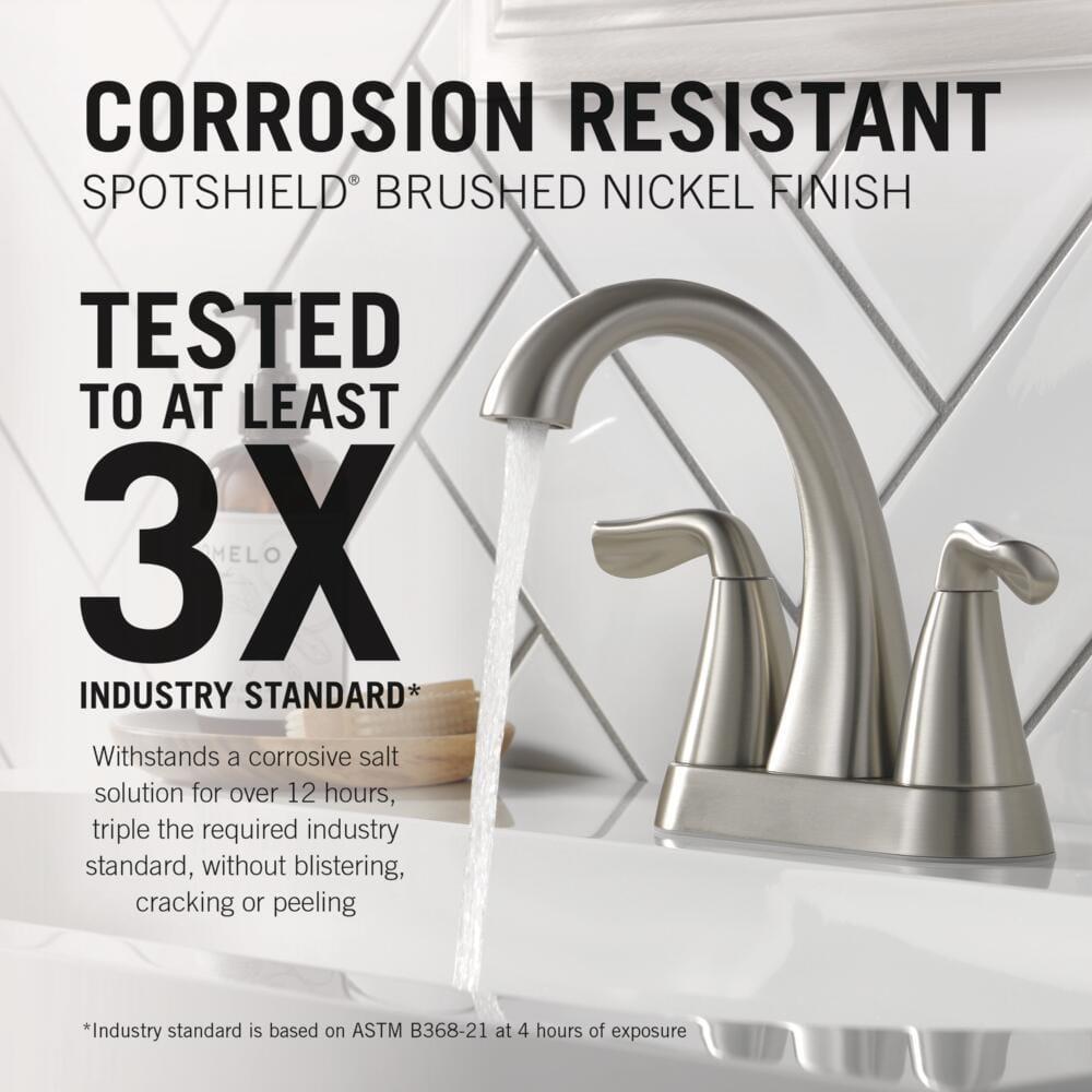 Arvo Centerset Bathroom Faucet with Drain Assembly, 2-handle Bathroom Sink Faucet